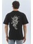 Unisex Oversize Baskılı Bisiklet Yaka T-Shirt 2