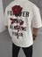 Unisex Bisiklet Yaka Baskılı Oversize T-Shirt 2