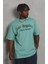 Unisex Oversize Baskılı Bisiklet Yaka T-Shirt 3