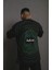 Bisiklet Yakalı Sırt Baskılı Oversize T-Shirt 1