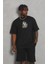 Unisex Oversize Baskılı Bisiklet Yaka T-Shirt 1