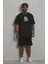 Unisex Oversize Baskılı Bisiklet Yaka T-Shirt 3