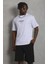 Unisex Oversize Baskılı Bisiklet Yaka T-Shirt 3