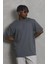 Unisex Oversize Düz Bisiklet Yaka T-Shirt 1