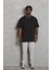 Unisex Oversize Düz Bisiklet Yaka T-Shirt 1