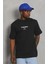 Unisex Oversize Baskılı Bisiklet Yaka T-Shirt 1