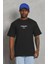 Unisex Oversize Baskılı Bisiklet Yaka T-Shirt 2