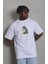 Unisex Oversize Baskılı Bisiklet Yaka T-Shirt 1