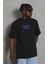 Unisex Oversize Baskılı Bisiklet Yaka T-Shirt 2