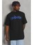 Unisex Oversize Baskılı Bisiklet Yaka T-Shirt 3