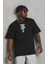 Unisex Oversize Baskılı Bisiklet Yaka T-Shirt 1