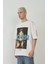 Unisex Baskılı Bisiklet Yaka Oversize T-Shirt 1