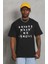 Unisex Oversize Baskılı Bisiklet Yaka T-Shirt 1