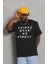 Unisex Oversize Baskılı Bisiklet Yaka T-Shirt 2