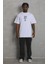 Unisex Oversize Baskılı Bisiklet Yaka T-Shirt 3