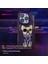 iPhone 15 Pro Uyumlu 3D Gözlük Zincir Mor Köpek Detaylı Nakış İşlemeli Kabartmalı Cool Glasses Kılıf 4
