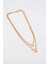 Rose Gold Ikili Ayarlanabilir Çelik Kolye 3