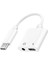 Type-C To 3.5mm Jack Kulaklık ve Şarj Kablosu Çoğaltıcı USB C Ses Aux Kablosu 3
