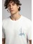 Kelvin Erkek %100 Pamuk O Yaka T-Shirt Ekru 4