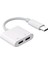Type C To Type C Kulaklık Hızlı Şarj Giriş Çevirici Çoklayıcı Çoğaltıcı Splitter Adaptör 1