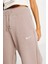 Phoenix Fleece Wide High Rise Sweatpants Kadın Yüksek Bel Yırtmaçlı Geniş Paça Eşofman Altı Bej 4