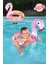 3-6 Yaş Flamingo Figürlü Simit Simli Şişme Deniz Havuz Çocuk Yüzme Simidi 61 cm Yeni Sezon 1