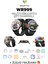 WR999 4glite Kart Çift Kamera Yeni Nesil Tüm Özelliklere Sahip Yuvarlak Akıllı Saat Gri 2