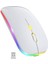 Renkli Işıklı Şarjlı Kablosuz Mouse 2.4g ve Bluetooth Destekli Mouse Ultra Sessiz 1