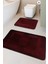 Simav Deluxe Kaymaz Taban, Emici 2'li Lüks Baskılı Banyo Paspası Kırmızı 1