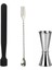 Mojito Tokmağı Siyah 20.7 cm Çatallı Kaşık 30 cm Jigger 2.5/5 cl Tokmak Bar Tokmağı Kokteyl Jigger 1