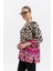 %100 Viskon Desen Geçişli Oversize Bluz – Leopar & Geometrik Desen 8