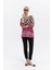 %100 Viskon Desen Geçişli Oversize Bluz – Leopar & Geometrik Desen 2