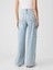 Kadın Mavi Wide Leg Jean Pantolon 4