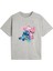 kaliteli Penye Kız Çocuk Baskılı Gri Tshirt 5 6 7 8 9 10 11 12 13 14 Yaş Lilo Stitch 1 1