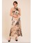 Leopar Saten Pileli Elbise 1