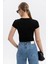 Göğüste Metal Fiyonk Detaylı Cloudtouch Premium Bisiklet Yaka Kısakol T-Shirt 8