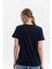 Bisiklet Yaka Pamuklu Normal Fit Basic Kısakol T-Shirt Lacivert 5