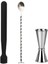 Mojito Tokmağı Siyah 20.7 cm Tokmaklı Kaşık 25 cm Jigger 2.5/5 cl Tokmak Bar Tokmağı Kokteyl Jigger 1