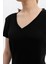 V Yaka Cloudtouch Yumuşak Basic Kısakol T-Shirt 4