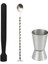 Mojito Tokmağı Siyah 20.7 cm Tokmaklı Kaşık 25 cm Jigger 2/4 cl Tokmak Bar Tokmağı Kokteyl Jigger 1