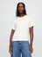 Kadın Beyaz Supima® Pamuk Relaxed T-Shirt 1