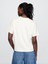Kadın Beyaz Supima® Pamuk Relaxed T-Shirt 5
