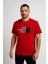 Trend Kapında The North Face Bisiklet Yaka Tshirt Kırmızı 2