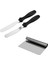 Metal Pasta Spatulası 2li ve Çelik Kazıyıcı 15 cm Pasta Sıvama Tarağı Bıçağı ve Pasta Dekor Tarağı 1