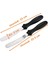 Metal Pasta Spatulası 2li ve Çelik Kazıyıcı 15 cm Pasta Sıvama Tarağı Bıçağı ve Pasta Dekor Tarağı 4