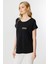 Cep Detaylı Kısa Kol Bluz-Siyah 3