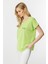Cep Detaylı Kısa Kol Bluz-Yesil 4