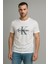 Trend Kapında Calvin Klein Bisiklet Yaka Tshirt Beyaz 3