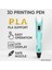 3D Yazıcı Kalemi 50 mt Filament LCD Ekranlı, Pla Destekli, Eu Fişli Eğlence ve Yaratıcı Tasarımlar 3