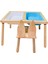 Ahşap Duyusal Çocuk Aktivite Masası Oyun Masası Çocuk Çalışma Masası 1 Adet Tilki Sandalye 3